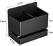Luxury Aluminum Holder - Double Slot Bathroom Black_voghion.com