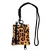 Portafoglio in feltro – Porta carte a tracolla con stampa leopardata e tracolla staccabile (design a 2 pieghe, senza fodera, stile boho chic, beige/kaki/nero/blu)_voghion.com