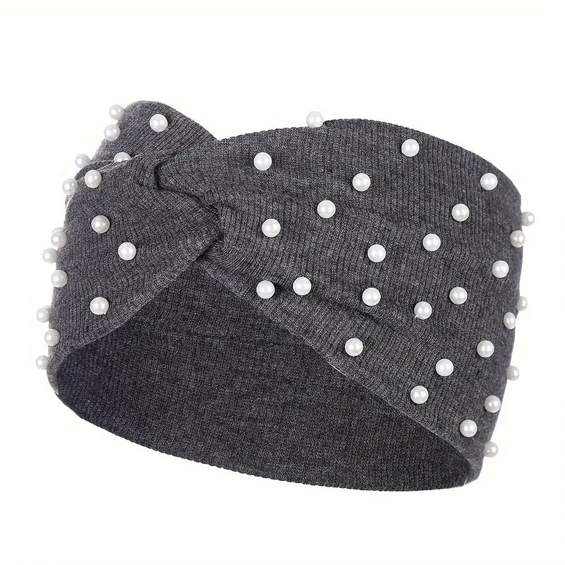 fascia per capelli di perle di colore puro moda lavaggio del viso fascia per capelli che preme autunno e inverno che assorbe il sudore corsa sport elastico per capelli copricapo femminile_voghion.com