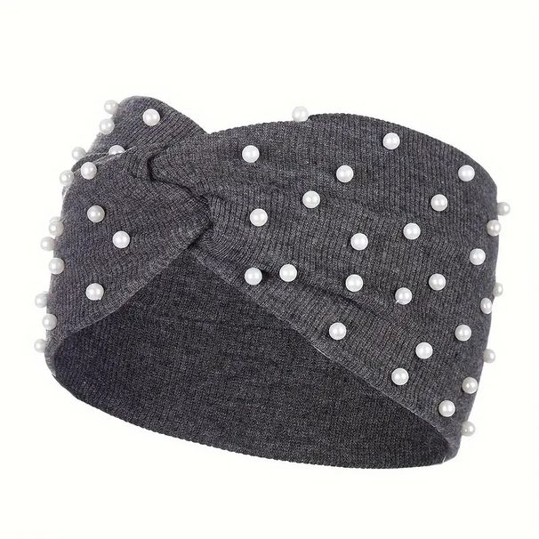 fascia per capelli di perle di colore puro moda lavaggio del viso fascia per capelli che preme autunno e inverno che assorbe il sudore corsa sport elastico per capelli copricapo femminile_voghion.com