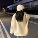 Warm Vertical Collar Lamb Wool Let Cotton-padded Jacket, Thick Korean Style Sweatshirt For Women, 2023 Autumn And_voghion.com