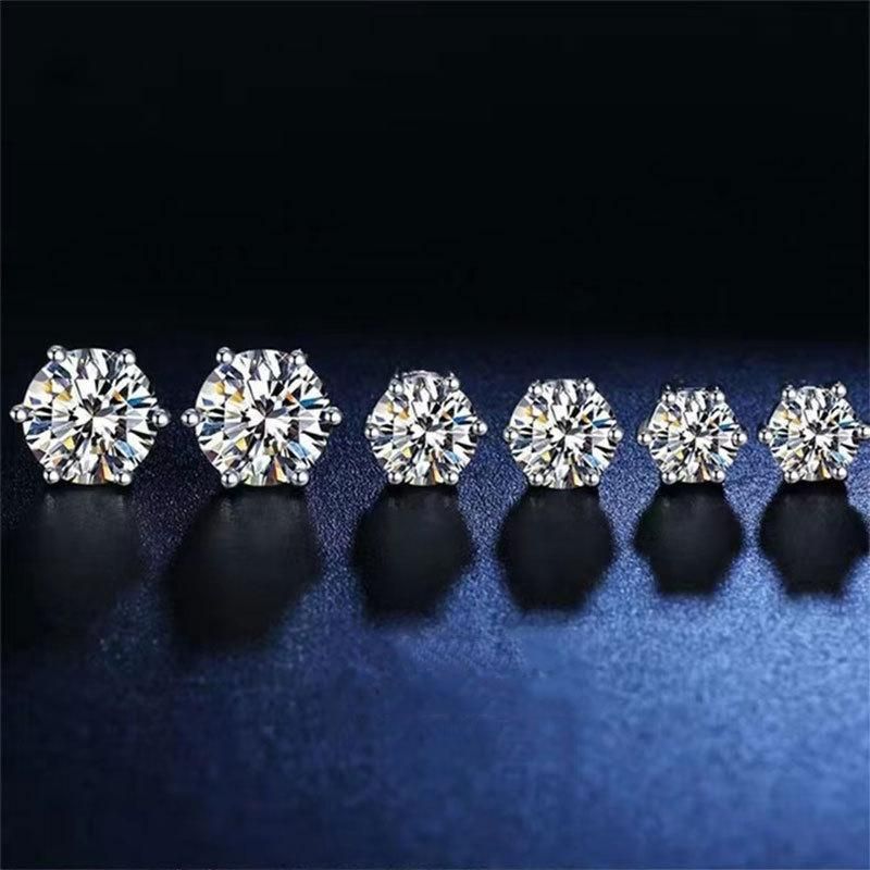 Orecchini da donna in stile cool di alta qualità con zirconi a sei punte e diamanti scintillanti_voghion.com