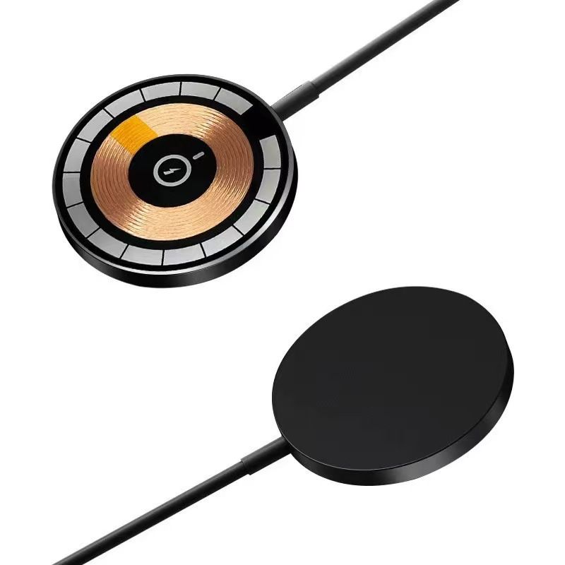 15W Fast Wireless Charger With Magnetic Alignment, Transparent Design, Type-C Port – Universal Qi-Certified Charger For IPhone, Samsung, And More_voghion.com