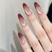 Black Tea Pure Handmade Autumn Winter Red Temperament Cat Eye Ins Whitening Gradient High-end Nail Wear_voghion.com