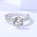 Damira 2 karaat moissanite voor dames, sterling zilver, lichte luxe, veelzijdige stapelbare ringset_voghion.com