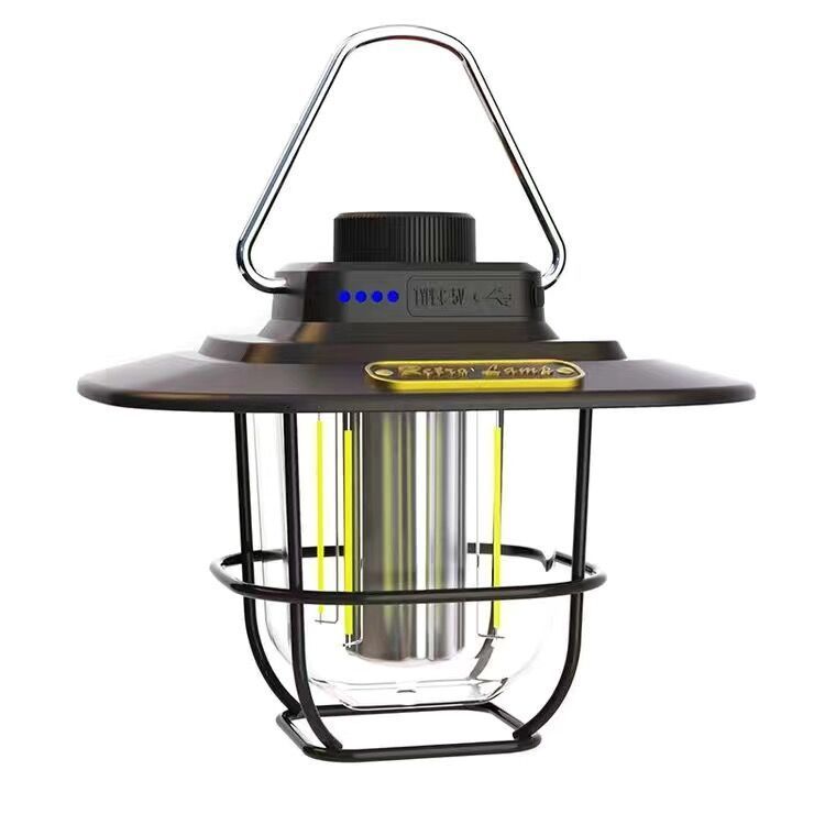 New Outdoor Multifunctional Rechargeable Camping Portable Warm Light Atmosphere Lamp Retro Lantern_voghion.com
