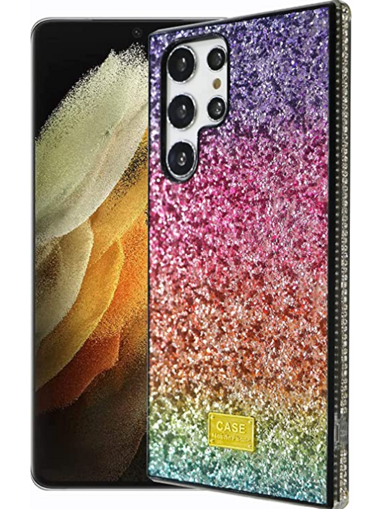 Bling Glitter Case For Samsung Galaxy S22 Ultra Luxury Rhinestone S22U Cover for Samsung S22 Plus Cases Girls Girly Wome_voghion.com