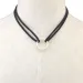 Collane con ciondolo Idealway Semplice Marrone Nero Bianco Doppia Corda Choker in Pelle per Donna Coda Femminile Festa Moda_voghion.com
