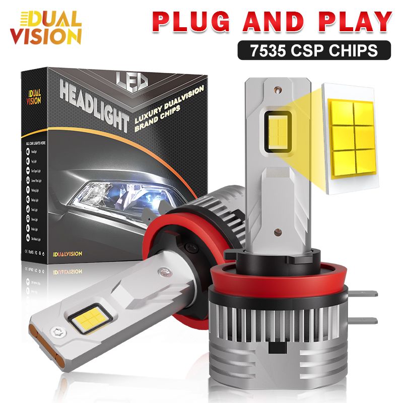 H11B LED Headlight 300W 30000LM Canbus High Power 7535 CSP Fog Light Fit For Hyundai Kia SsangYong Jens Daewoo Renault_voghion.com
