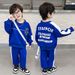 Ropa para niños Traje de terciopelo de otoño e invierno para niños 2024, nuevo y elegante traje de dos piezas informal y atractivo para niños de otoño e invierno a la moda_voghion.com