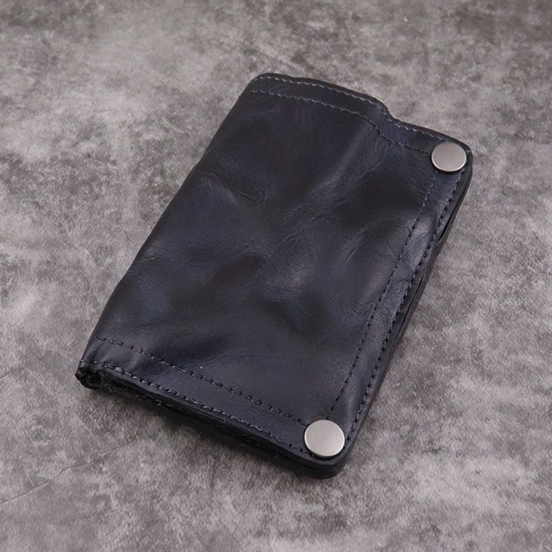 Portafoglio multifunzionale da uomo con tasca superiore in pelle conciata al vegetale, con porta carte di credito._voghion.com