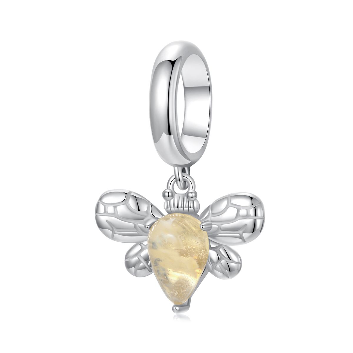 Bee Pendant Charm Sterling Silver Charm_voghion.com