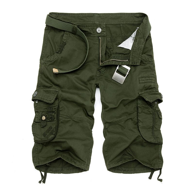 Herrkläder Cargo-shorts Baggy 7-punkts mellanlängd multi-ficks casual camo sweatpants_voghion.com