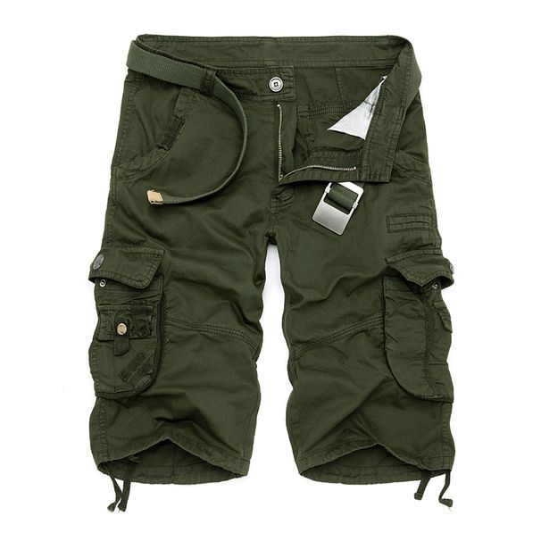 Herrkläder Cargo-shorts Baggy 7-punkts mellanlängd multi-ficks casual camo sweatpants_voghion.com