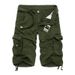 Herrkläder Cargo-shorts Baggy 7-punkts mellanlängd multi-ficks casual camo sweatpants_voghion.com