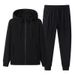 Frühlings- und Herbst-Kapuzenpullover-Zweiteiler für Herren, lockeres, lässiges Sport-Set, vielseitig und bequem für Männer mittleren Alters und junge Menschen_voghion.com