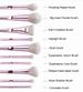 Make-up-Pinsel und -Tools, neue 10-teilige rosa Make-up-Pinsel der Wet And Wild-Serie mit Daumen, galvanisierter Griff, Make-up-Pinsel-Set, Laser-Make-up-Pinsel-Tasche_voghion.com