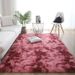 Modern Shaggy Tie-Dye Rug – Soft Fluffy Rectangular Carpet For Living Room, Bedside & Photo Studio – Machine Washable – Boho Chic_voghion.com