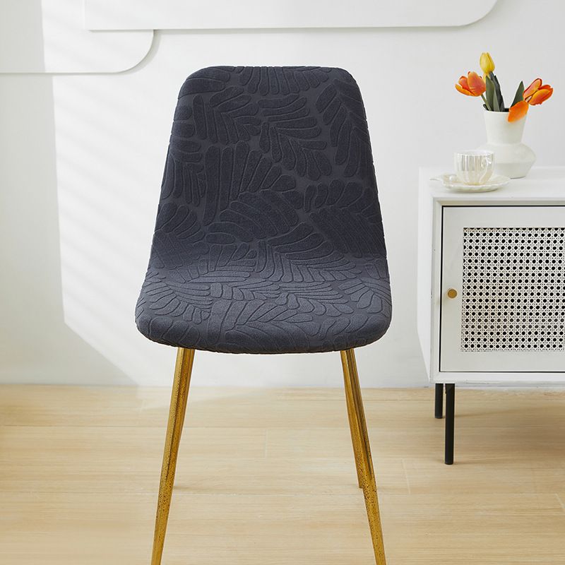 Light luxury Nordic simple short back curved chair cover restaurant table and chair stool cover desk chair elastic chair cover_voghion.com