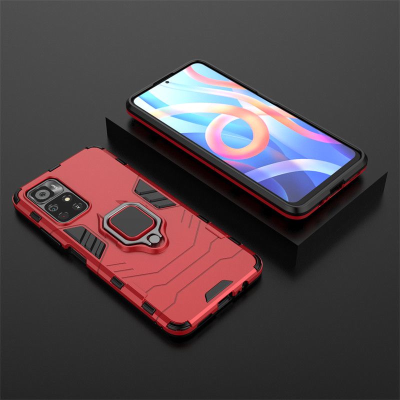 Für Xiaomi Redmi Note 11 Hülle Redmi Note 9S 10 11 Pro 5G Abdeckung Stoßfest Silikon Stand PC Telefon_voghion.com