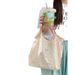 New Cute Floral Single Shoulder Canvas For Students, Women's Large Capacity Tote Bag, Commuter Bag_voghion.com