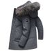 High quality thickened mid to long down for men in winter 2024, new business and leisure fashion fur collar jacket_voghion.com