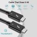 Thunderbolt 3-kabel usb-c-kabel Stöder 100W laddning 40Gbps dataöverföring USB C Thunderbolt 3-kabel 0,7M_voghion.com