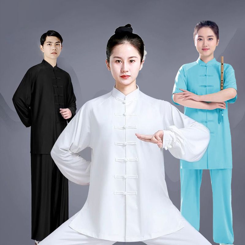 Abbigliamento Tai Chi, abbigliamento per allenamento leggero primaverile ed estivo, adatto per competizioni di boxe e allenamento di arti marziali. Design unisex._voghion.com