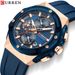 Orologio da uomo Curren 8462 Calendar con sei lancette e cinturino al quarzo, alla moda, con lancetta dei secondi_voghion.com