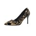 Scarpe con tacco alto in seta ricamata da donna, nuove alla moda, con punta singola, stiletto, abbinate ai colori_voghion.com