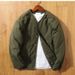 Retro Collarless Cotton Jacket Cotton Coat Men's Workwear V-neck Snap Button Cotton Coat Men's Jacket_voghion.com