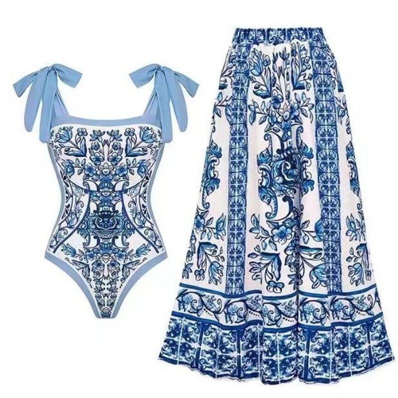 New Fashion Trend Sexy Swimsuit Printed Women's One-Piece Set Swimwear_voghion.com