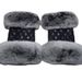 Women's Winter Leather Gloves With Fleece, Touchscreen, Rex Rabbit Fur Trim, Cycling, Cold-Proof, Warm, Sheepskin,_voghion.com