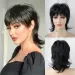Parrucca corta Pixie Cut Shaggy Layered Mullet con frangia Capelli umani per donne Festa Cosplay_voghion.com