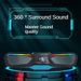 Altavoz Bluetooth inalámbrico, altavoz multimedia para computadora, barra de sonido con subwoofer con cable RGB, adecuado para PC, portátil, altavoces de escritorio_voghion.com