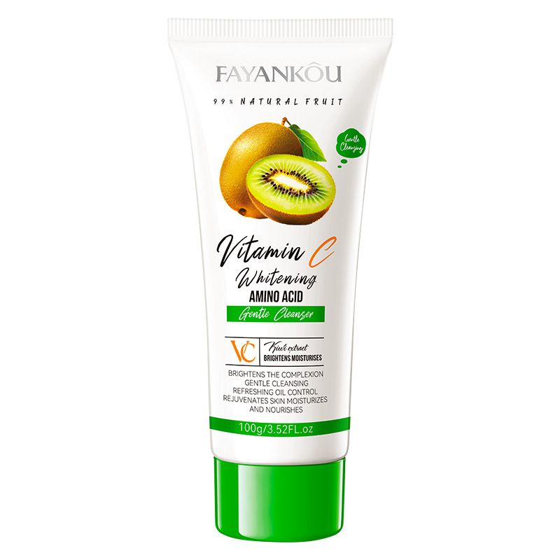 Full English FAYANKOU Kiwi VC Whitening Amino Acid Gentle Facial Cleanser_voghion.com