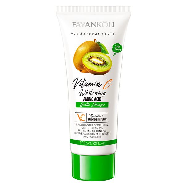Full English FAYANKOU Kiwi VC Whitening Amino Acid Gentle Facial Cleanser_voghion.com