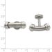 Edward Mirell Titanium & Steel Laser Texture/Polished Cufflinks_voghion.com