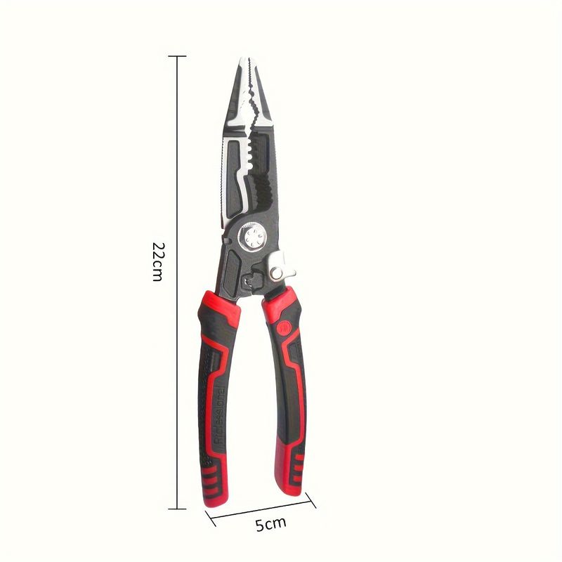 Heavy Duty Professional Electrician Wire Stripper & Cutter - High Carbon Steel Multi-Function Pliers For Precision Wiring & Electrical Work​_voghion.com