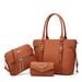 Handtasche-Set fir Fraen Einfache Moud Fraen Tote Bag Dräi-Stéck-Set_voghion.com