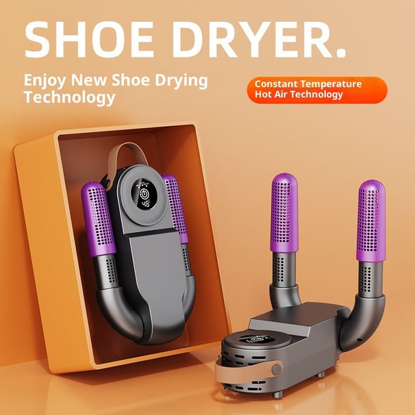 Adjustable Shoe Dryer With Timer – Foldable, Fast Drying, Blue Light Sterilization For Sneakers, Boots & Kids Shoes (US/EU/UK Plug Options)_voghion.com