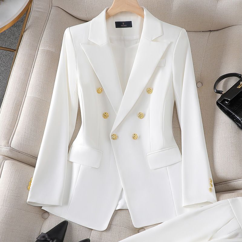 Women's Clothing High grade double breasted red suit professional suit goddess like host work clothes_voghion.com