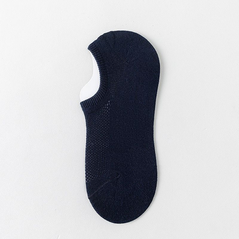 Men's Socks Short Socks Thin Solid Color Mesh Boat Socks Summer Short Socks Silicone Non Slip Shallow Mouth Invisible Socks_voghion.com