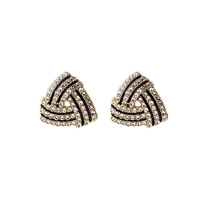 Sier VENUS Sterling Diamond-studded Triangle Earrings Women's Light  Temperament Wild Personality Earrings_voghion.com