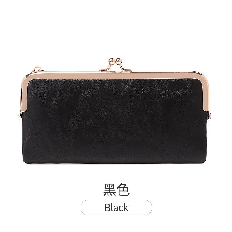 Retro Multifunctional Folding Clip Long Change Bag 2024 New Portable Versatile Multi-Card Women's Mobile Phone Bag_voghion.com
