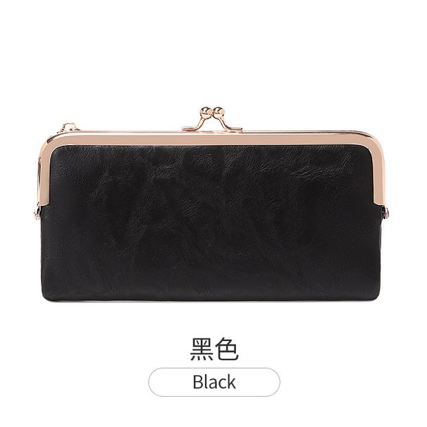 Retro Multifunctional Folding Clip Long Change Bag 2024 New Portable Versatile Multi-Card Women's Mobile Phone Bag_voghion.com