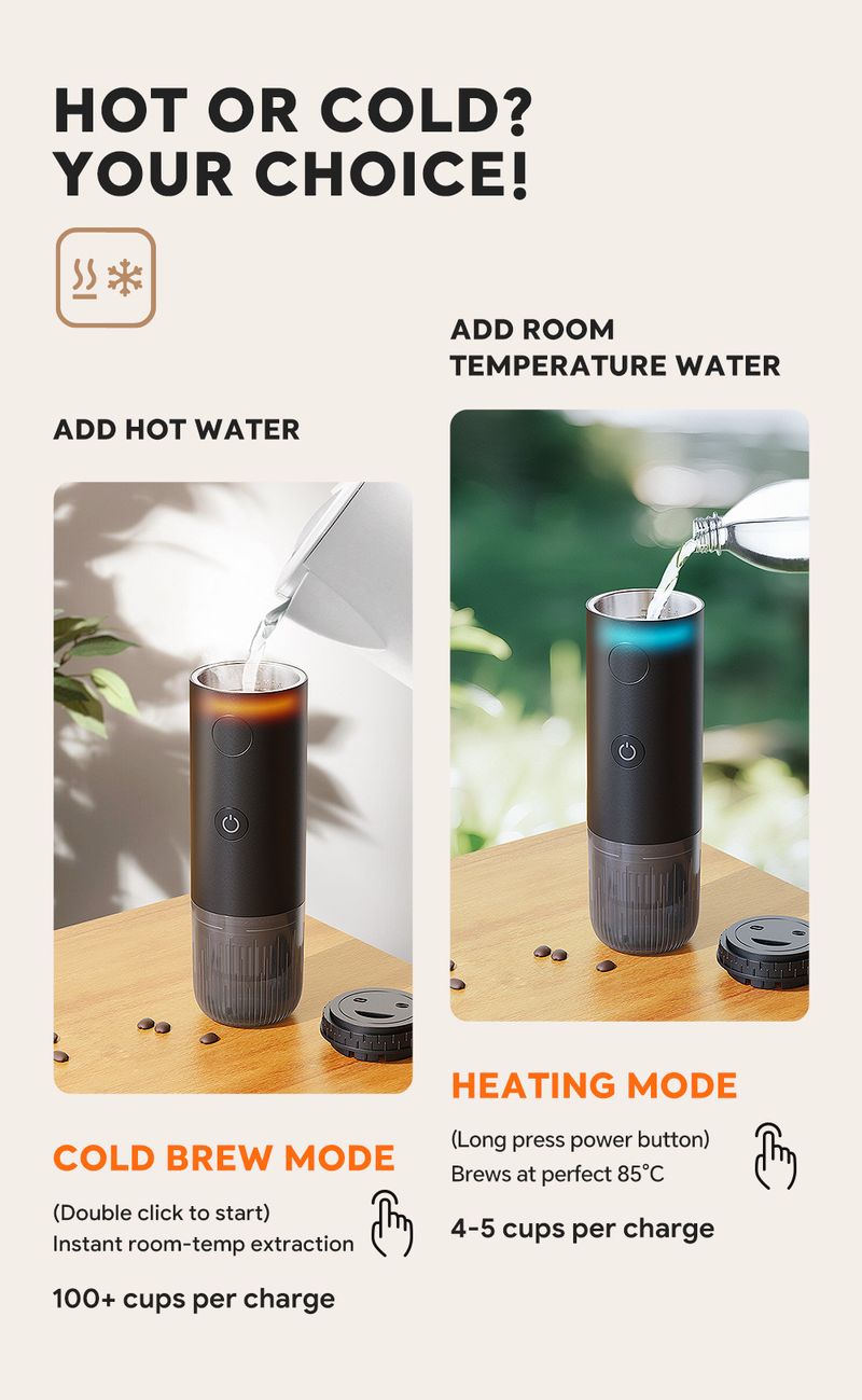 Nouvelle machine à café portable à chauffage sans fil, machine à expresso automatique, petite capsule de café en poudre_voghion.com