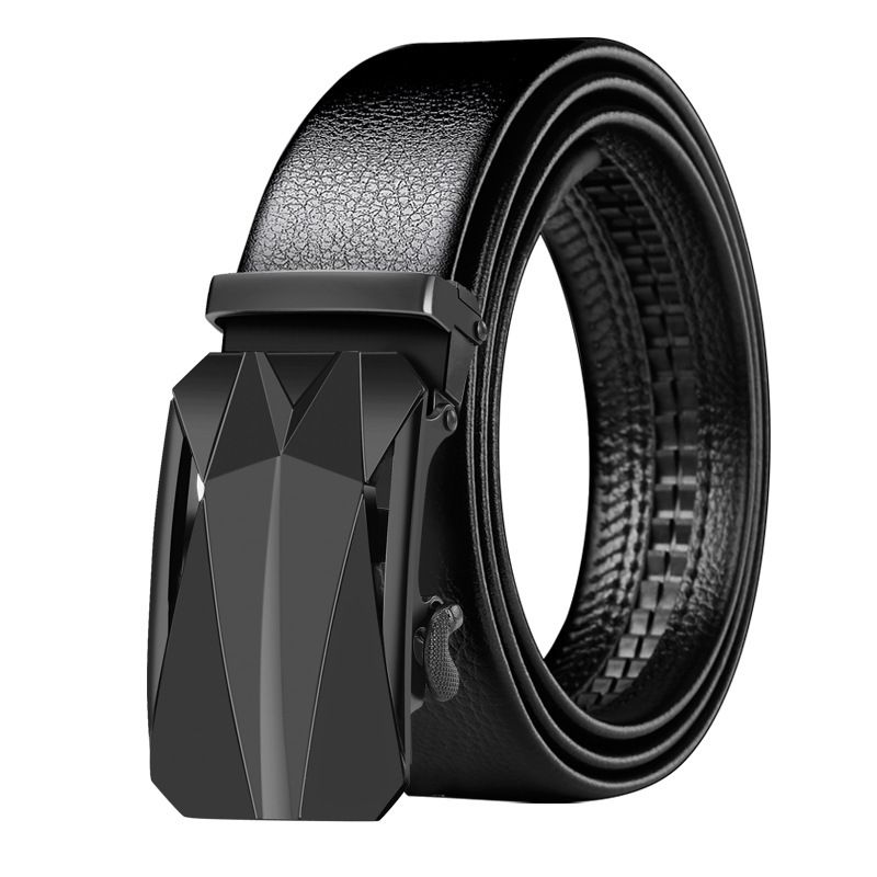 Novo cinto de fivela automática masculino negócios versátil casual cinto jovem estudante na moda cinto personalizado_voghion.com