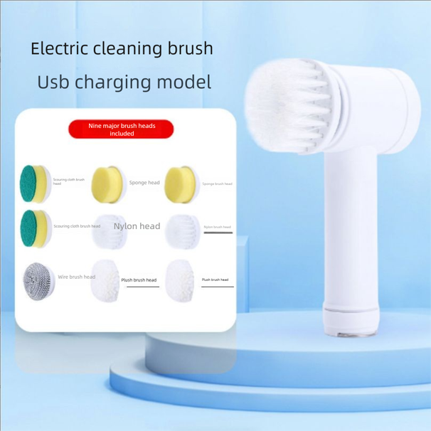 Spazzola elettrica per la pulizia di piatti e scarpe, potente e portatile, senza fili, per il bagno, la cucina, le piastrelle e il WC._voghion.com