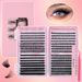 640 Cluster-Wimpernbuch, segmentierte falsche Wimpern, 30D, 40D, einzelnes Cluster, flauschig, nerzartig für natürliches Volumen_voghion.com